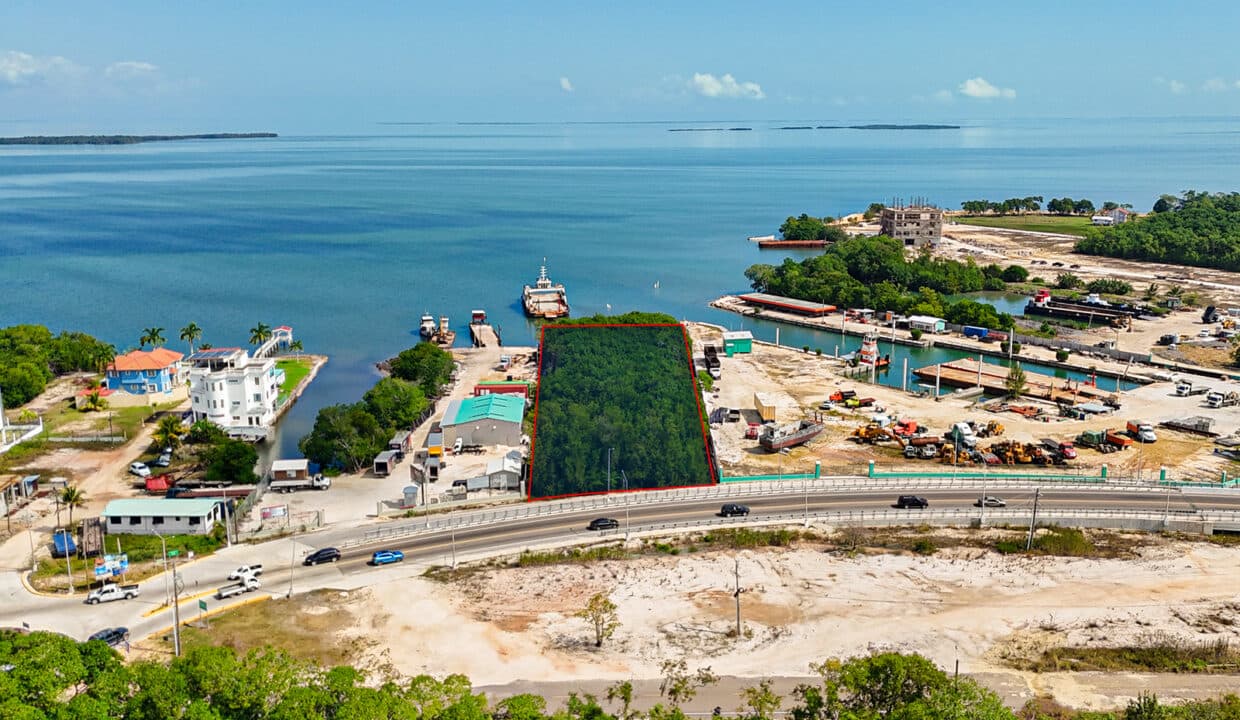 Exceptional 1.42-Acre Commercial Opportunity with 165 ft. Seafront Near Haulover Bridge, Philip Goldson Highway, Belize City