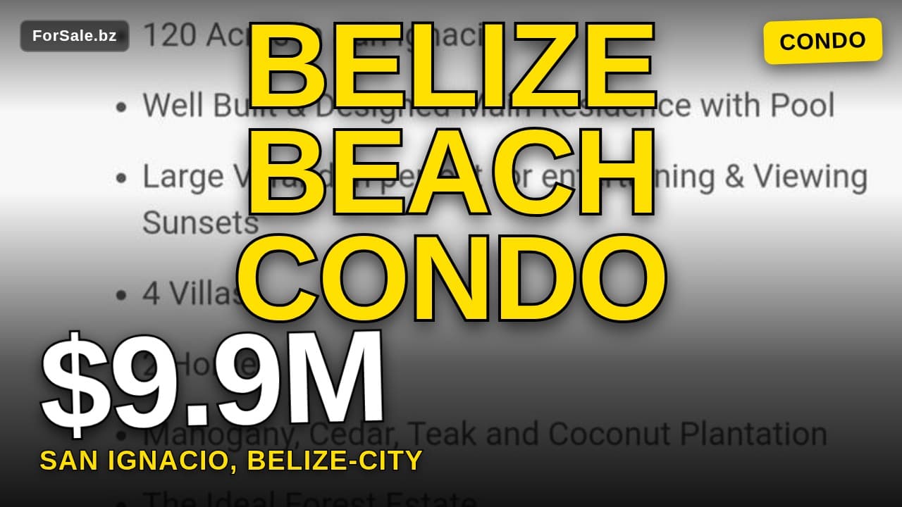 Video tour of 120 Acres w/ 4 Villas & 2 Homes, San Ignacio, Belize City 99999 Apartment for Sale
