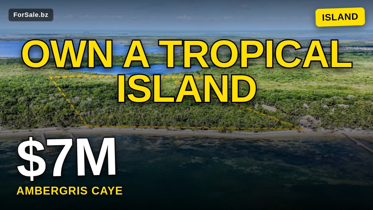 Video tour of 29 Acre Beachfront with 862 ft of White Sand Beach on Northern Ambergris Caye