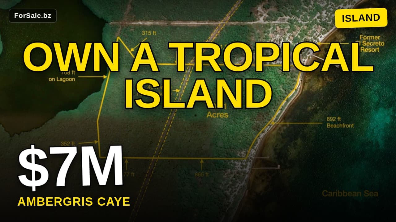 Video tour of 30 Acres of Pristine Beachfront Island Real Estate on Northern Ambergris Caye