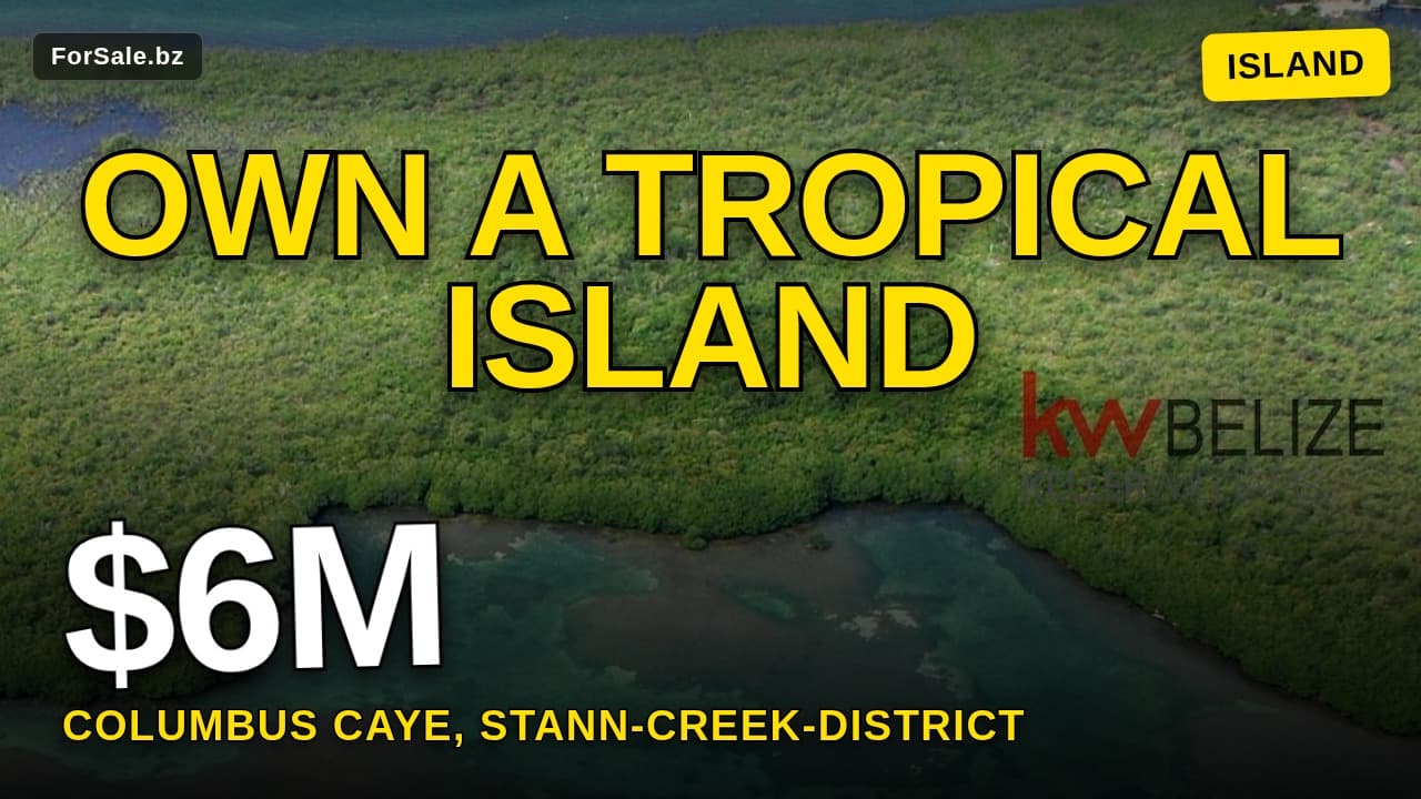 Video tour of #41.18 acres on the southern half of Columbus Caye, Columbus Caye, Stann Creek District